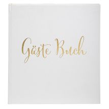 Livre D'Or 140 Pages Tranche Or Allemand - Blanc - Exacompta