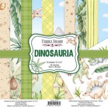 10 Papiers Scrapbooking 30 X 30 Cm Fabrika Decoru Dinosauria Scrapbooking