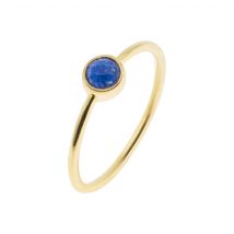 Bague Gemia En Pierre Lapis-lazuli Plaqué Or Taille 56 - SLOYA