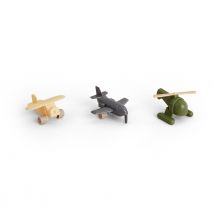 3 Avions En Bioplastique 7 Cm - VikingToys