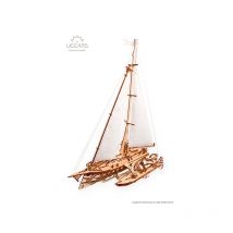 Maquette En Bois Vintage Ugears Trimaran Merihobus 237 Pièces