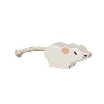 Figurine Holtztiger Souris Blanche