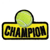 Lot De 3 Écussons Thermocollants Champion Tennis 5x3.5cm - Mediac