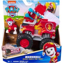 Coffret Pat Patrouille Rescue Wheels : Tout Terrain Camion Pompier + Marcus - Vehicule Transformable - Figurine Chien - Paw Patrol - Spin Master - Pat