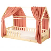 Set Double Ciel De Lit Cabane En Gaze De Coton Duo - Sevira Kids