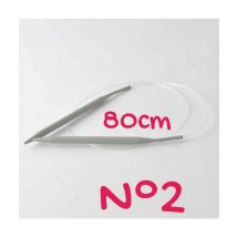 Aiguilles À Tricoter Circulaires Aluminium 2mm À 10mm X 80 Cm - Rico Design Taille N°2