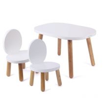 Ensemble Table Et Chaises Enfant Ovaline Blanc 1-4 Ans - Pioupiou et Merveilles