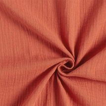 Coupon De Tissu En Double Gaze De Coton - Laize : 130 Cm - Craft Loom