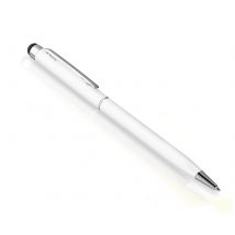 Stylet Écran Tactile Universel Embout Silicone Stylo A Bille Clip Intégré Blanc - Avizar