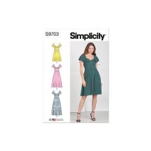 Patron Simplicity 9703 - Robe Du 32 Au 48 Fr Taille N°fr 32-40