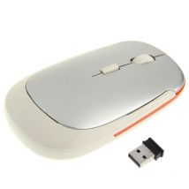 Souris Sans Fil Ultra-minces 2.4ghz Argent Ergonomique 10m Plug-and-play Argent Yonis - Yonis