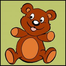 Kit Canevas Soudan Nounours 20x20cm - LUC