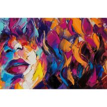 Tableau Sur Toile Visage Peint 65x97 Cm - Ceanothe