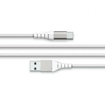 Force Power Câble Renforcé Usb A/usb C 3m - 3a Blanc Blanc