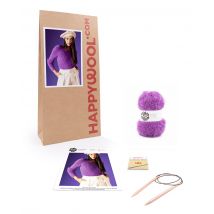 Kit Tricot Pull Facile Mélodie Violet 46/48 - Pingouin