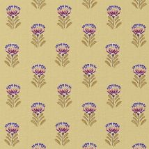 Tissu Coton Imprimé Arty Esha Fleur Sur Fond Jaune - Au Mètre - Craftine