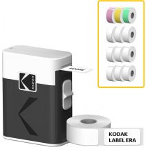 Kodak Memo Label Era M50 Bundle - Imprimante D'Étiquettes Sans Fil + 13 Rouleaux Sticker , Bluetooth, Ios/android, Impression En 5s, 4 Couleurs De 
