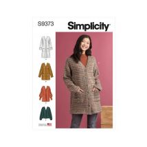 Patron Simplicity 9373 - Cardigans En Tricot Pour Femme Du 32 Au 54 Fr Taille N°fr 32-54