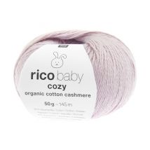 Pelote Rico Baby Cozy Organic Cotton Cashmere – Douceur Et Naturel Pour Bébé 06 Lilas Clair - Rico Design