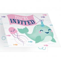 8 Invitations Narval Party - Creative Party
