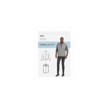 Patron Simplicity 9191 - Blouson Homme Et Bodywarmer Zippé À Col Droit Du 34 Au 52 Taille N°fr 34-52