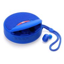 Enceinte Bluetooth 2-en-1 & Casque Sans Fil Autonomie 10m Fonction Mains-libres Fm Bleu Yonis - Yonis