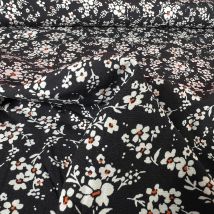 Tissu Viscose Hio Sur Fond Noir - Craftine