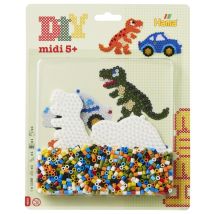 Perles A Repasser Grand Modele – Plaques Dino Et Voiture - Hama - Vert