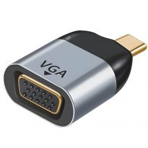 Adaptateur Vidéo Usb-c Mâle Vers Vga Femelle Résolution 1080p Compact Gris - Avizar