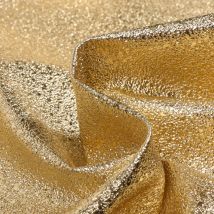 Tissu Simili Cuir Rocks Doré - Par 50 Cm - Craftine