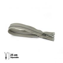 Fermeture Éclair Z54 - Moulée 6mm Séparable - 25 Cm - Eclair Prym