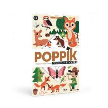 Poster Découverte Avec Stickers Forêt - Poppik