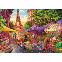 Puzzle 1000 Pièces - L'Heure Du Thé : Marché Aux Fleurs, Paris - Trefl
