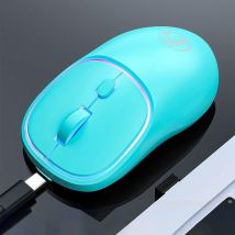 Souris Sans Fil Rechargeable 1600 Dpi Silencieuse Pour Pc Et Laptop Bleu Yonis - Yonis