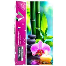 Diamond Painting Broderie Diamant Luminlife 35x85cm, 5d, Diamants Ronds - Orchidée Bougie - No Name