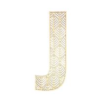 Lettre J En Bois Alphabet Géant Ajouré 24 Cm - Megacrea DIY