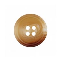 Boutons Polyester 4 Trous 15mm X 4 - Prym Beige Marron