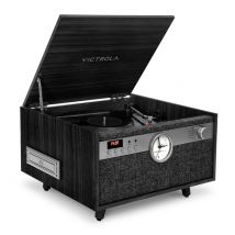 Platine Vinyle Victrola Music Center 6 En 1 Century Avec Horloge Noir