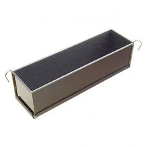 Pâté Long Uni - Antiadhérent - À Charnière - Fond Démontable - 500 X 80 X 80 Mm - Gobel