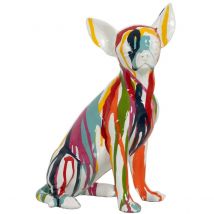 Chihuahua En Résine Multicolore 26 Cm - Ixia