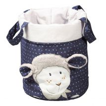 Lot De 3 Corbeilles Gigogne En Tissu En Coton Bleu - Sauthon