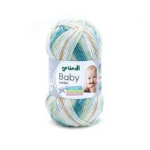 Fil Layette À Tricoter Baby Color - Grundl - Certifié Oeko-tex 12 Vert - Gründl