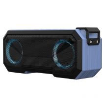 Enceinte Bluetooth Waterproof X8 Lumineuse 12h Autonomie 3000mah 8w Clair Bleu Yonis - Yonis