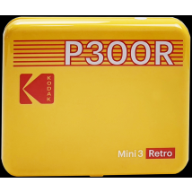 Kodak Mini Retro 2 P300 - Mini Imprimante Connectée (photo Format Carré 7,6 X 7,6 Cm - 3 X 3'', Bluetooth, Batterie Lithium, Sublimation Thermique 