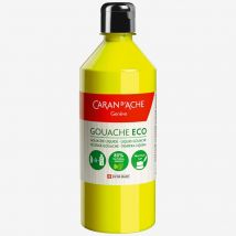 Peinture Gouache - Jaune Citron Fluo - Mat - 500ml - Caran D'Ache - Gouache Eco