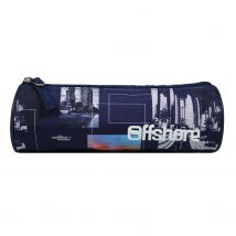 Trousse Scolaire Ronde Offshore Bleue Ville Gratte Ciel Bagtrotter - Bagtrotter