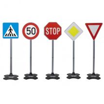 Set 5 Panneaux De Signalisation Routiere 81 Cm - Jamara - Securite Routiere - Jeu Educatif Plein Air - Jamara