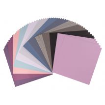 Papier Cartonné - 30,5 X 30,5 Cm - 216 G - 12 Couleurs Assorties - Lisse - Florence - 60 Feuilles Scrapbooking