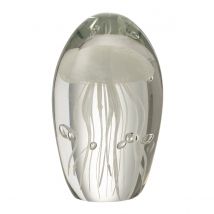 Presse Papier Méduse Blanche En Verre 12 Cm - Jolipa