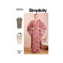 Patron Simplicity 9323.a - Robe Femme Style Caftan Du 34 Au 52 (fr) Taille N°fr 34-52